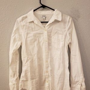 Old Navy White Button Up Dress Shirt